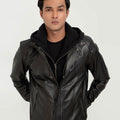 Teen Spirit Black Leather Jacket - Zipped