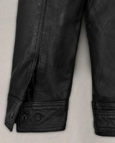 Tom Holland Uncharted Black Leather Jacket - Buttons