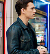 Tom Holland Uncharted Black Leather Jacket - Movie