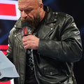 Triple H Black Leather Jacket - WWE RAW - Front