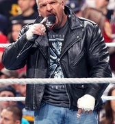 Triple H Black Leather Jacket - Promo