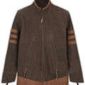 X-Men Origins Wolverine Distressed Brown Leather Jacket - Main