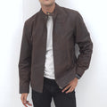 Mayfair Brown Racer Matte Leather Jacket - Video