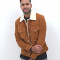 Novak Shearling Tan Suede Leather Jacket - Video