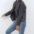 The Bella Quilted Biker Leather Jacket - Video