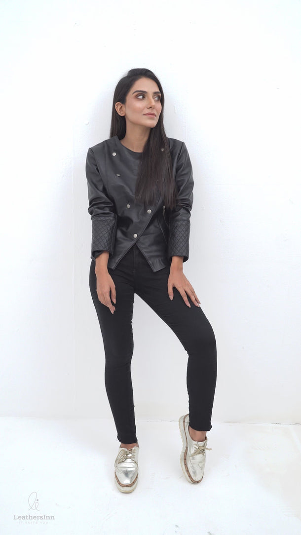 Blair Upper East Side Black Leather Jacket - Video