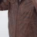 Fritz Brown Hoodie Leather Jacket - Video