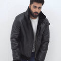 Kristoff All Black B-3 Leather Bomber Jacket - Video