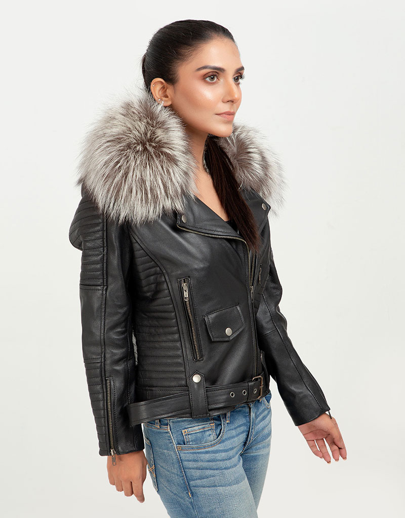 Women's Luna Fox Jacket [Silver] – LeatherKloset
