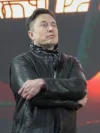 Elon Musk Leather Jacket - Pose